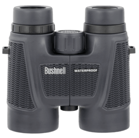 Bushnell H20 fully waterproof and fogproof 8x42mm binoculars with soft grip texture.